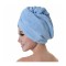 Prosop turban pentru uscarea parului, albastru