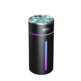 Difuzor și umidificator de aer auto cu lumină RGB 300ML XO HF09 portabil pentru mașină, acasă, birou, dormitor - Negru