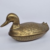 Caseta Bronz Masiv Vintage Rata Mare Greutate Obiect Decorativ Colectie