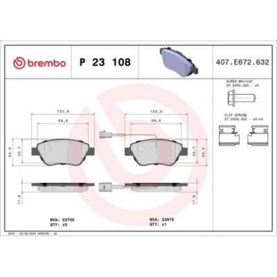 Placute frana Fiat 500 (312 ), 500 C (312 ), Doblo Box/Minivan (223 ), Doblo Mpv - Multi-Purpose Vehicle (119, Grande Punto (199 ), Punto (199 ), Pun foto