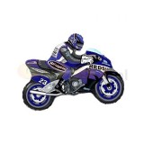Balon folie model motocicleta albastra 31 x 24 cm