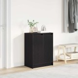 VidaXL Dulap Pantofi Stejar Negru 57x34x76 cm Lemn prelucrat