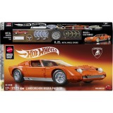 Set de constructie si masinuta Brick Shop, Hot Wheels, '71 Lamborghini Miura P400 SV, JHF61