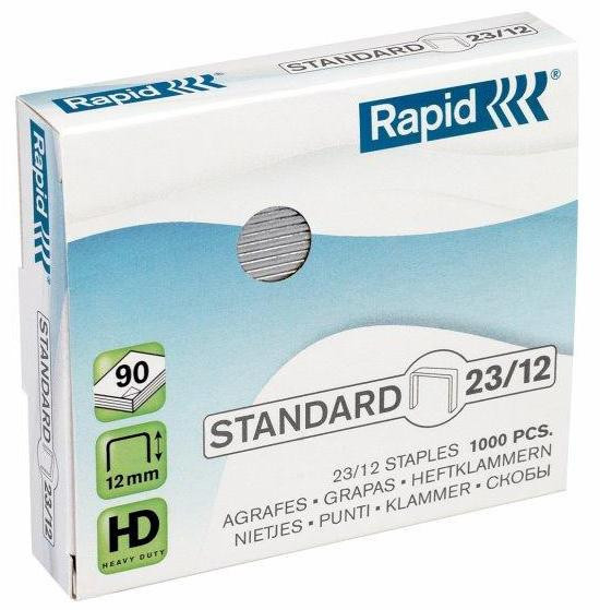 Capse Rapid Standard, 23/12, 60-90 Coli, 1000 Buc/cutie