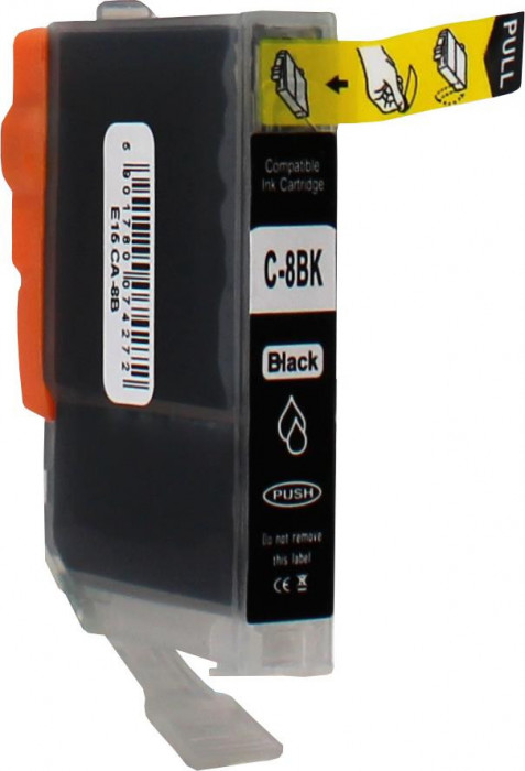 Cartus de imprimante inkjet pentru Canon , 0620B / CLI8BK , Negru , 14 ml , bulk