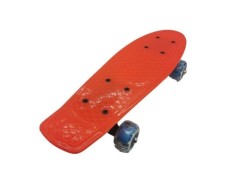 Penny Board pentru Copii, Star Master, Roti LED, 42x8x7cm, Rosu