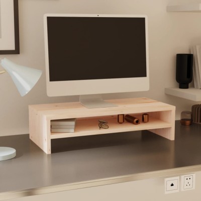 vidaXL Stand pentru monitor, 50x24x13 cm, lemn masiv de pin foto