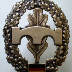 M.111 GERMANIA BUNDESWEHR CUC INSIGNA MILITARA Pioniertruppe 53,7/46,3mm