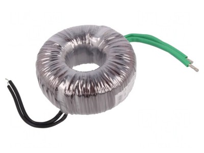 Transformator toroidal 300VA 230V 12V 25A cu cabluri foto