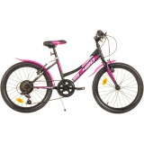 Cumpara ieftin Bicicleta copii Dino Bikes 20" MTB fete Sport negru cu 6 viteze