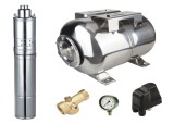 Kit complet sistem hidrofor, pompa submersibila cu surub Maxima 4QGD 0.75/24, rezervor de 24 litri din inox, presostat, racord 5 cai, manometru, 03034