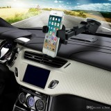Suport auto pentru telefon, 2nd a1 telescopic cu ventuza negru, Flippy