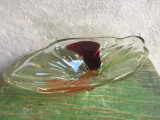Design / Vintage / Arta / Colectie - Fructiera , Centru de masa din sticla masiva colorata si transparenta anii 60-70 sec XX !