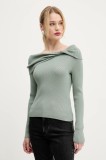 Abercrombie &amp; Fitch pulover femei, culoarea verde, light, KI150-5174