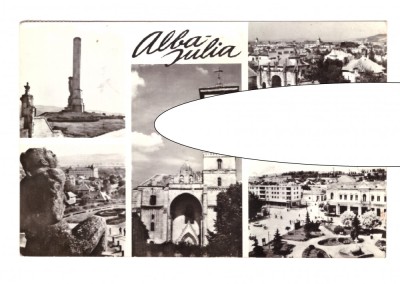 CP Alba Iulia - Mozaic, RSR, circulata 1967, stare buna foto