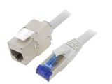 Prelungitor RJ45 S/FTP Cat6a 1m Gri