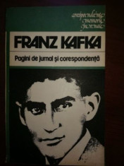 Franz Kafka, pagini de jurnal si corespondenta foto
