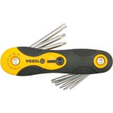 Vorel 56507 - Set chei cu profil TORX (cu gaura) TR9-TR40 8 bucati