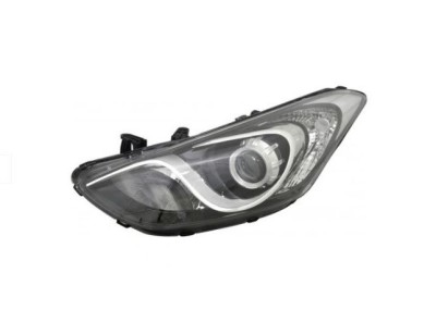Far HYUNDAI I30 (GD), 01.2015-03.2017, partea stanga, DEPO, tip bec H7+tip bec H7+tip bec H7+PY21W+W5W; electric; negru; cu motor; halogen; cu lumina foto