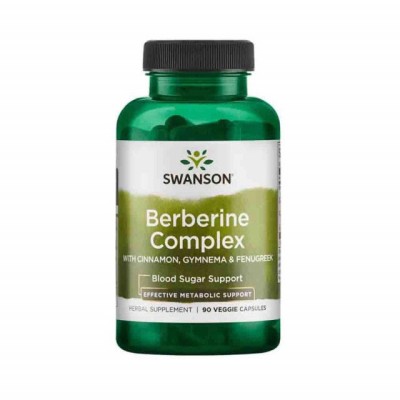 Berberine Complex With Cinnamon, Gymnema and Fenugreek 90 capsule Swanson foto