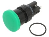 Comutator ONPOW SPDT 2A/220VAC, Acţionat prin apăsare, LED Verde