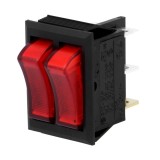 Intrerupator ON-OFF + ON-OFF, 2 pozitii, SPST x2, SCI, R13-90P-BB-01-BRR-N-2, T234658