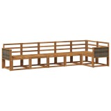 vidaXL Set de canapele de exterior 6 pcs natural Lemn Solid de Acacia 3385245