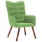 vidaXL Scaun de relaxare, verde deschis, catifea 4016813