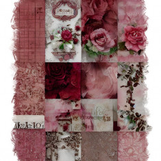 Sticker decorativ Trandafiri, Roz, 70 cm, 9993ST