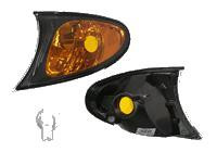 Lampa semnalizare fata Bmw Seria 3 (E46), Sedan/Combi, 10.2001-06.2005, fata, Dreapta, rama reflector negru, semnalizare portocalie; fara suport becur foto