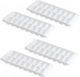 Kch Tavă albă pentru cuburi de gheață cu eliberare ușoară, 16 tăvi pentru cuburi