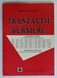 TRANZACTII BURSIERE de MIHAELA GRADU , 1995, PREZINTA SUBLINIERI *