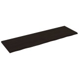Cumpara ieftin Blat de baie, maro inchis, 200x60x(2-4) cm, lemn masiv tratat