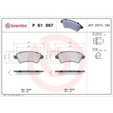 Placute frana Citroen Xsara (N1) 04.97-12.05; Peugeot 206 Cc (2d) 09.00-12.08, 206 Liftback (2a/C) 08.98-12.12, Fata, BREMBO