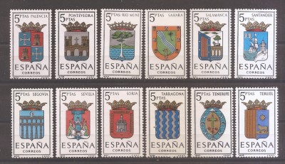 Spania 1965 - Stemele provinciilor spaniole, set complet, MNH foto