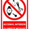 Indicator pentru accesul interzis cu obiecte metalice