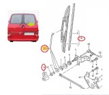 Brat stergator luneta VW Transporter (T4)/Caravelle/Multivan, 07.1990-03.2003, Versiune usa spate Dubla, Spate, partea Dreapta, cu lamela stergator 4, Rapid