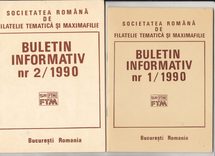 bnk fil Soc. romana de filatelie tematica si maximafilie - buletine info 1990