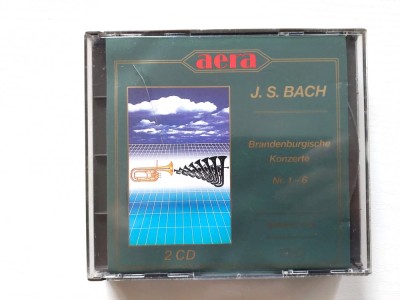 2xCD: J.S. Bach - Brandenburgische Konzerte Nr 1-6, aera, Dublu CD box foto
