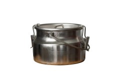 Bidon transport EMT 5 L, inox, cu cleme de prindere si capac