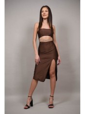 ROCHIE MIDI DE OCAZIE FARA BRETELE DIVINO XS-S Maro