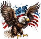 Cumpara ieftin Sticker decorativ, Vultur American, Multicolor, 62 cm, 1270STK