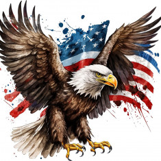 Sticker decorativ, Vultur American, Multicolor, 62 cm, 1270STK