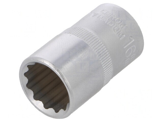 Cheie tubulară 12 puncte 16mm 1/2&quot; oțel crom-vanadium