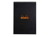 Blocnotes A4, spirala 80 file, Rhodia Classic, black