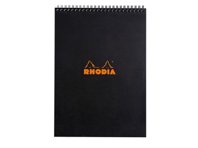 Blocnotes A4, spirala 80 file, Rhodia Classic, black foto