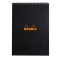 Blocnotes A4, spirala 80 file, Rhodia Classic, black