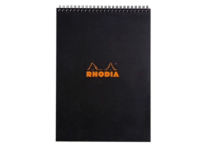 Blocnotes A4, spirala 80 file, Rhodia Classic, black