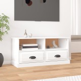 VidaXL Comodă TV, alb extralucios, 93x35,5x45 cm, lemn prelucrat