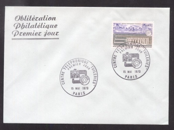 France 1973 Telephone central FDC K.414